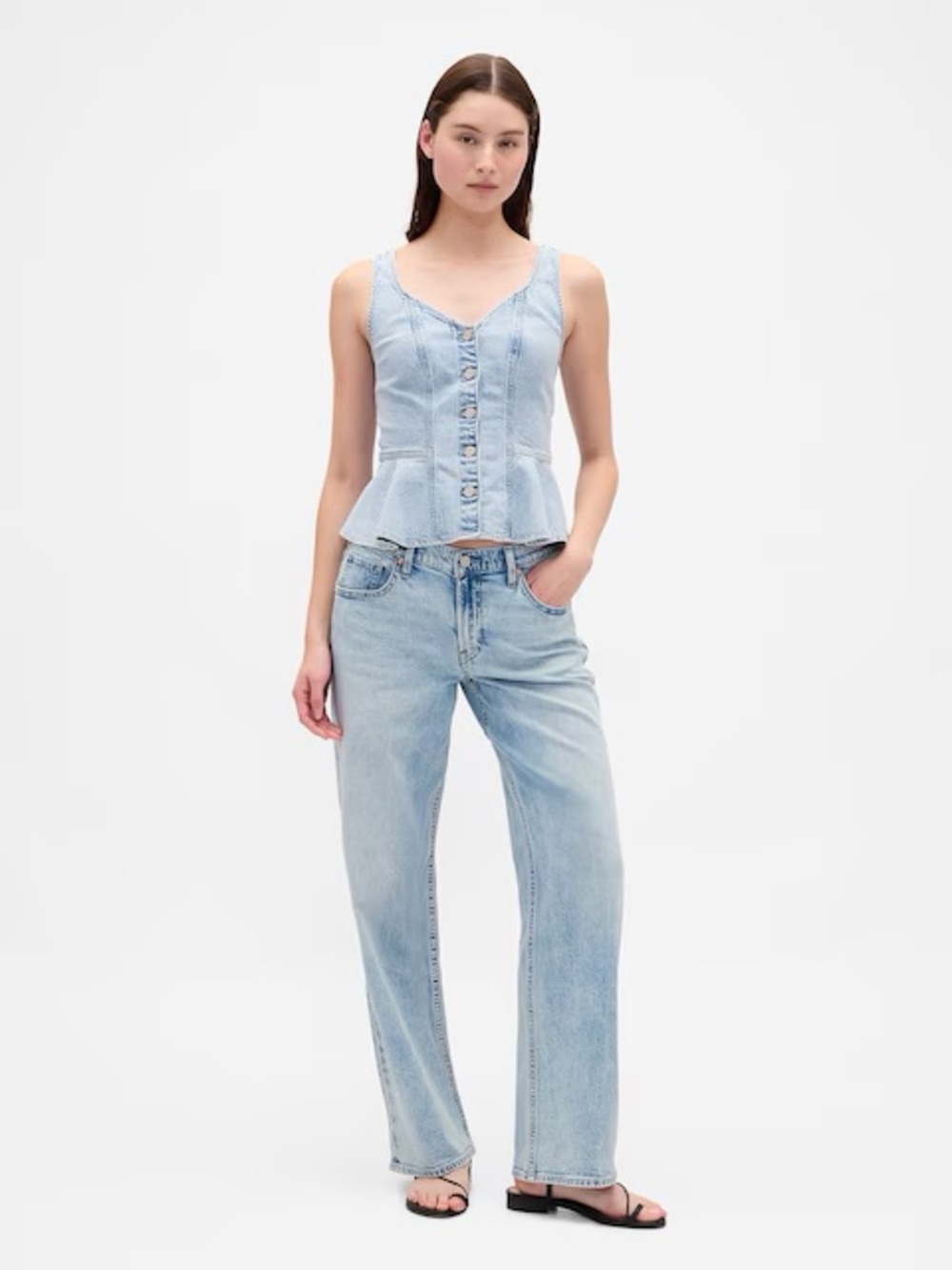 Wide Leg High-Rise Light Blue Jeans - Classic Women’s Denim